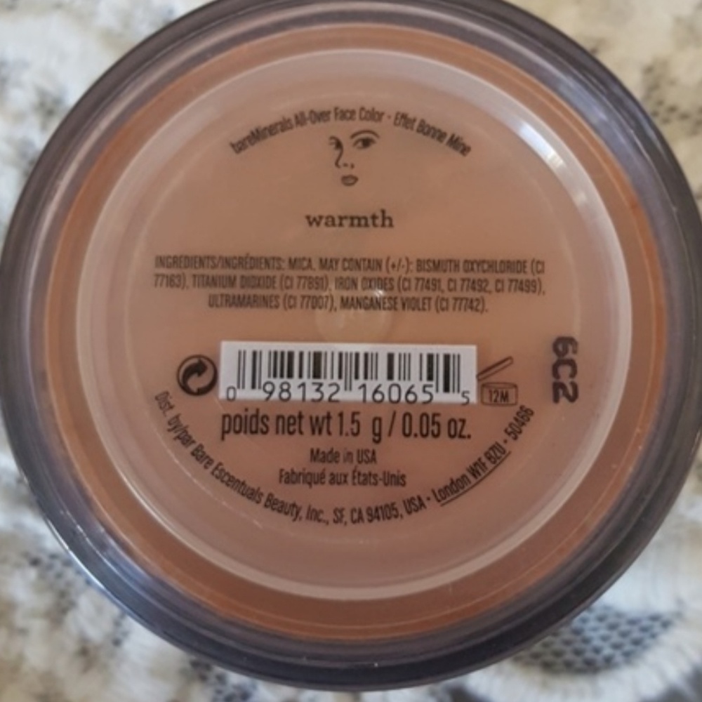 BareMinerals all over face color warmth NEW SPF 15